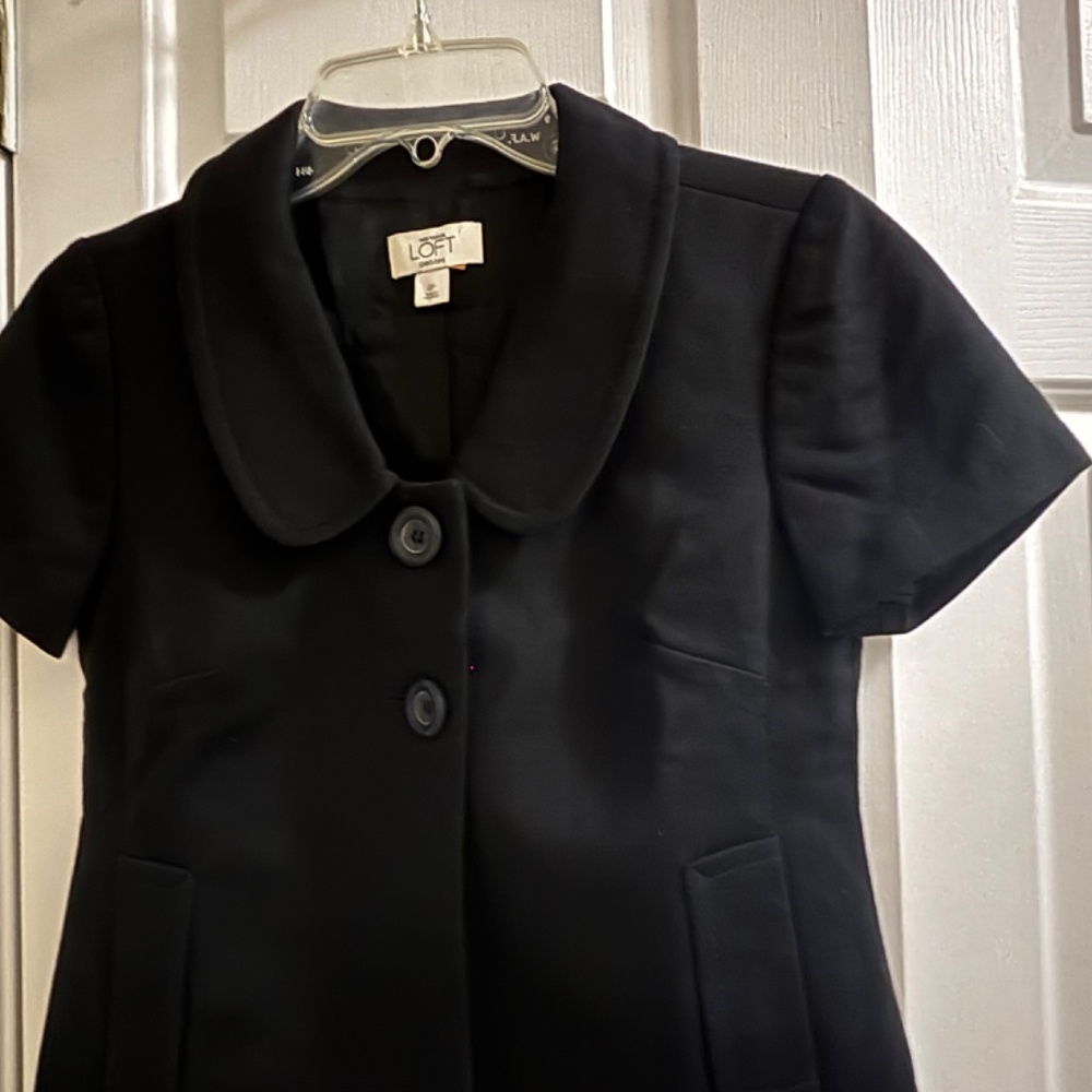 NWOT Ann Taylor Loft Petite Black S/S Short Jacket w/Side Pockets Size 0P - Picture 4 of 6
